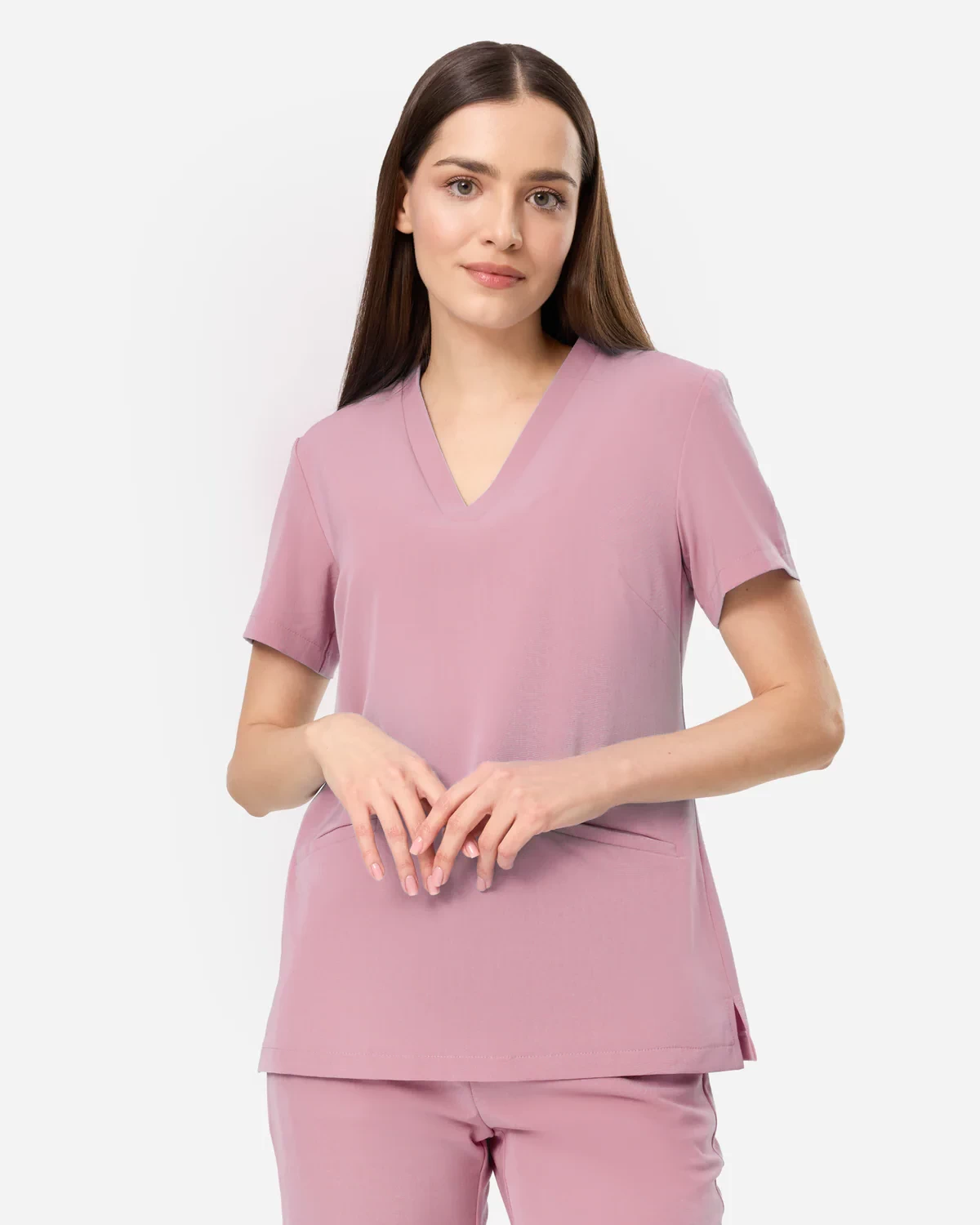 Bluzka Medyczna Basic - Ballerina Pink