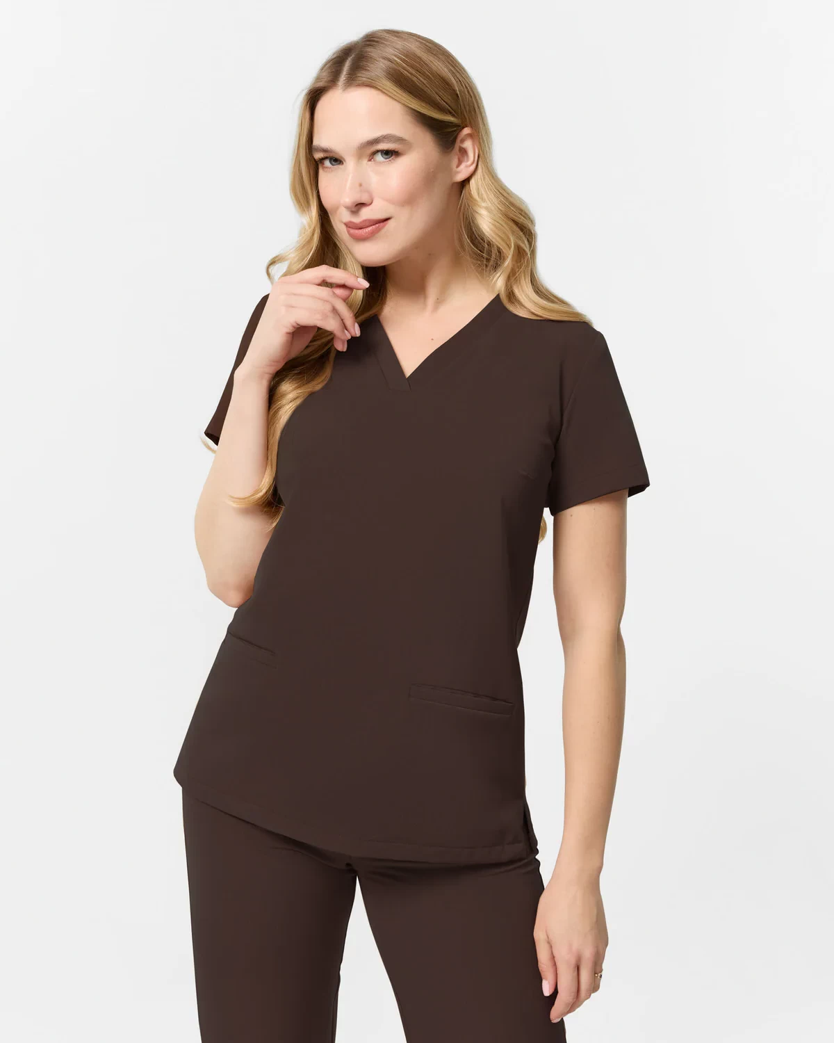 Bluzka Medyczna Basic - Choco