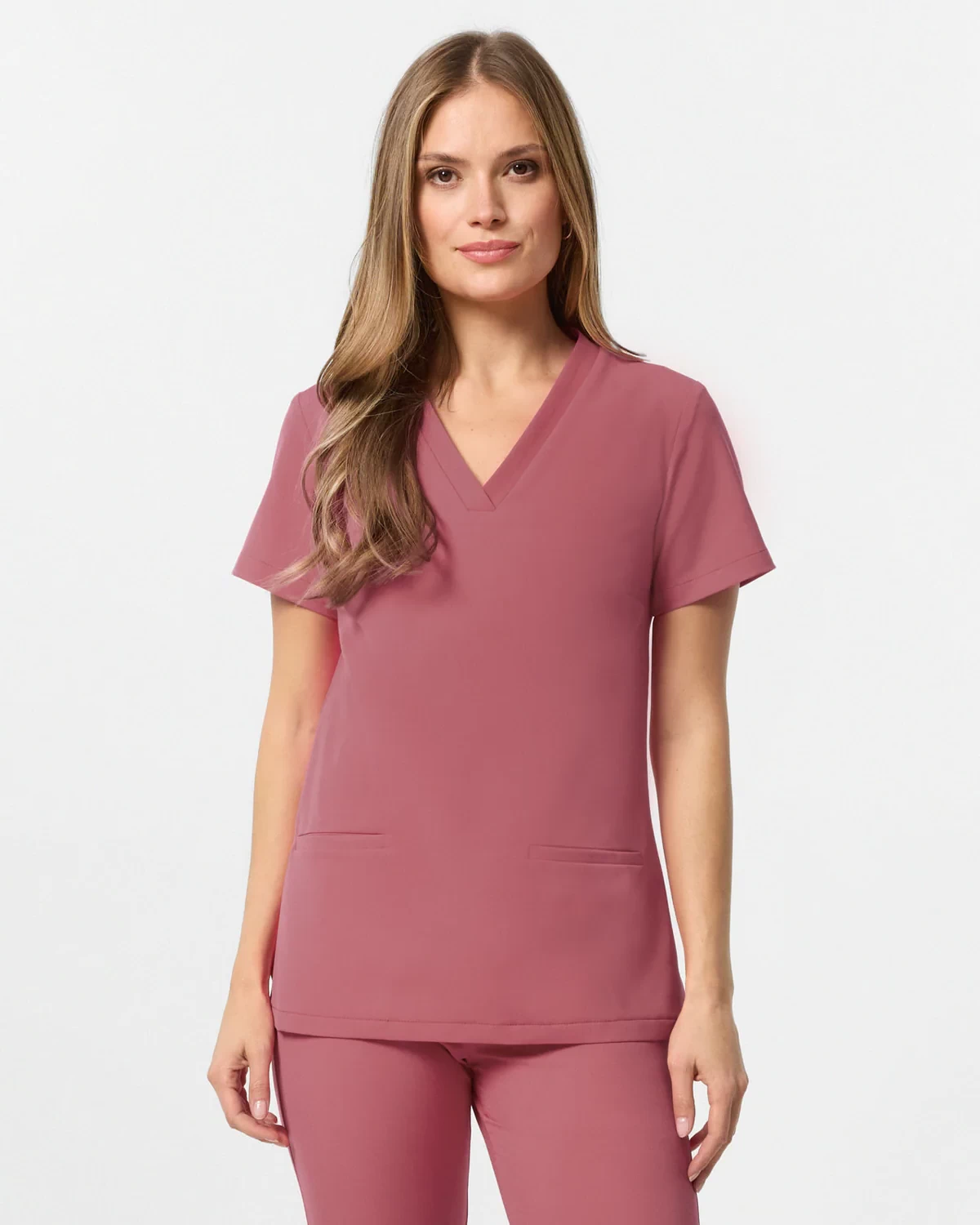 Bluzka Medyczna Basic - Dusty Rose