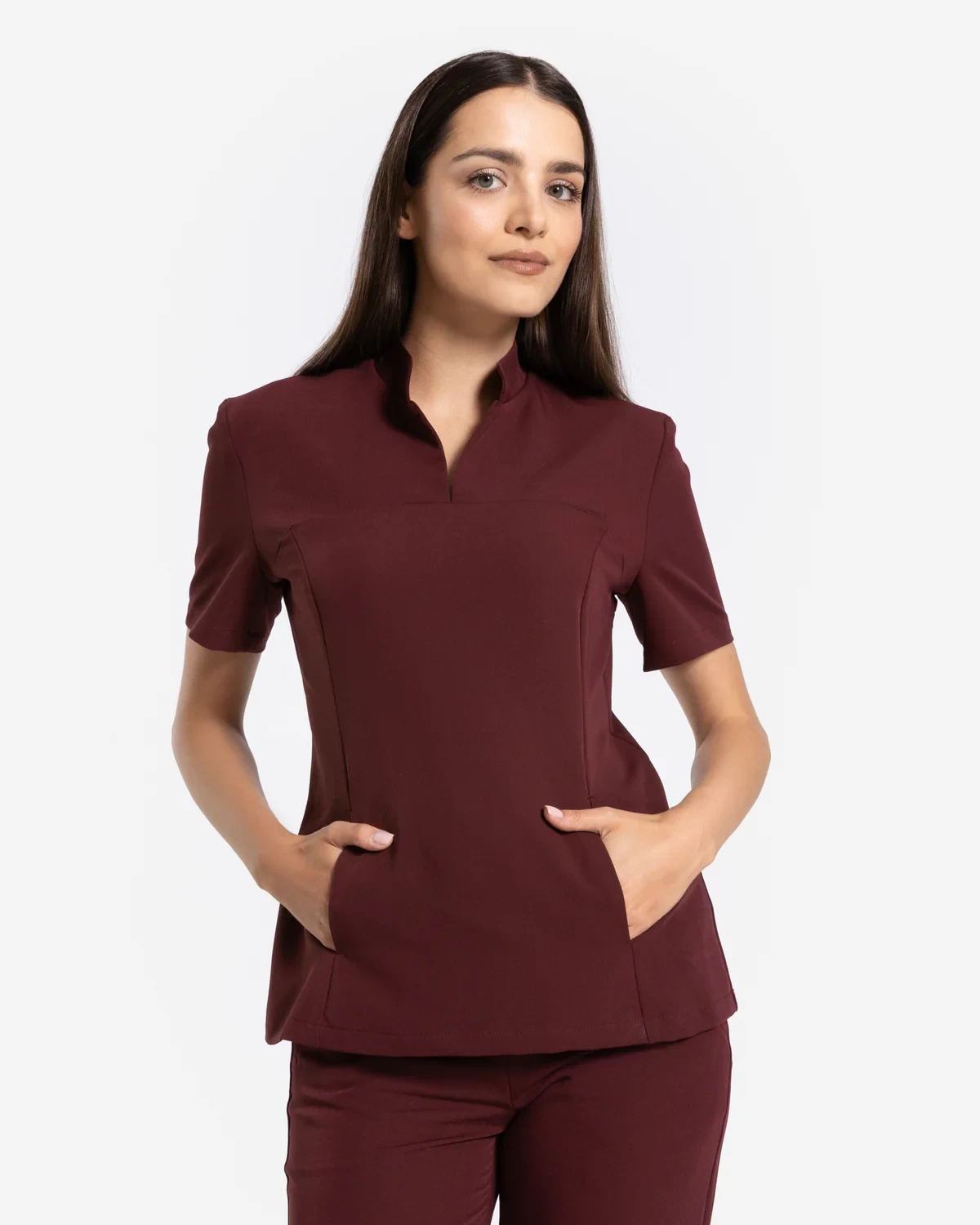 Bluzka Medyczna Carrie - Burgundy