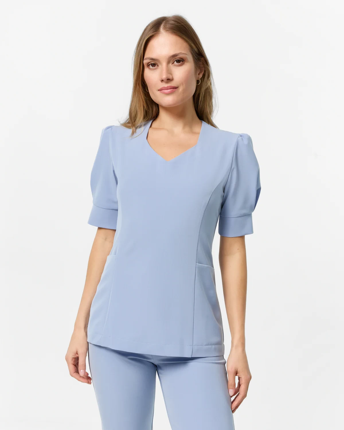 Bluzka medyczna damska Charlotte Baby Blue - Błękitna