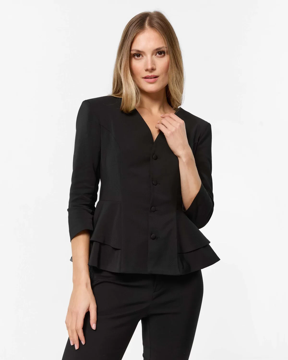Marynarka medyczna damska - Amelia - Black - Czarna