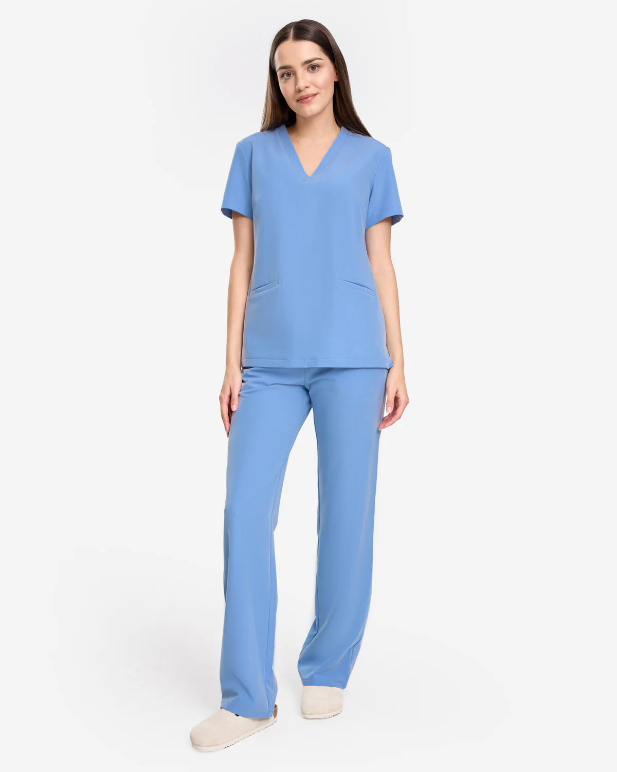Bluzka medyczna damska Basic Blue Sky niebieska