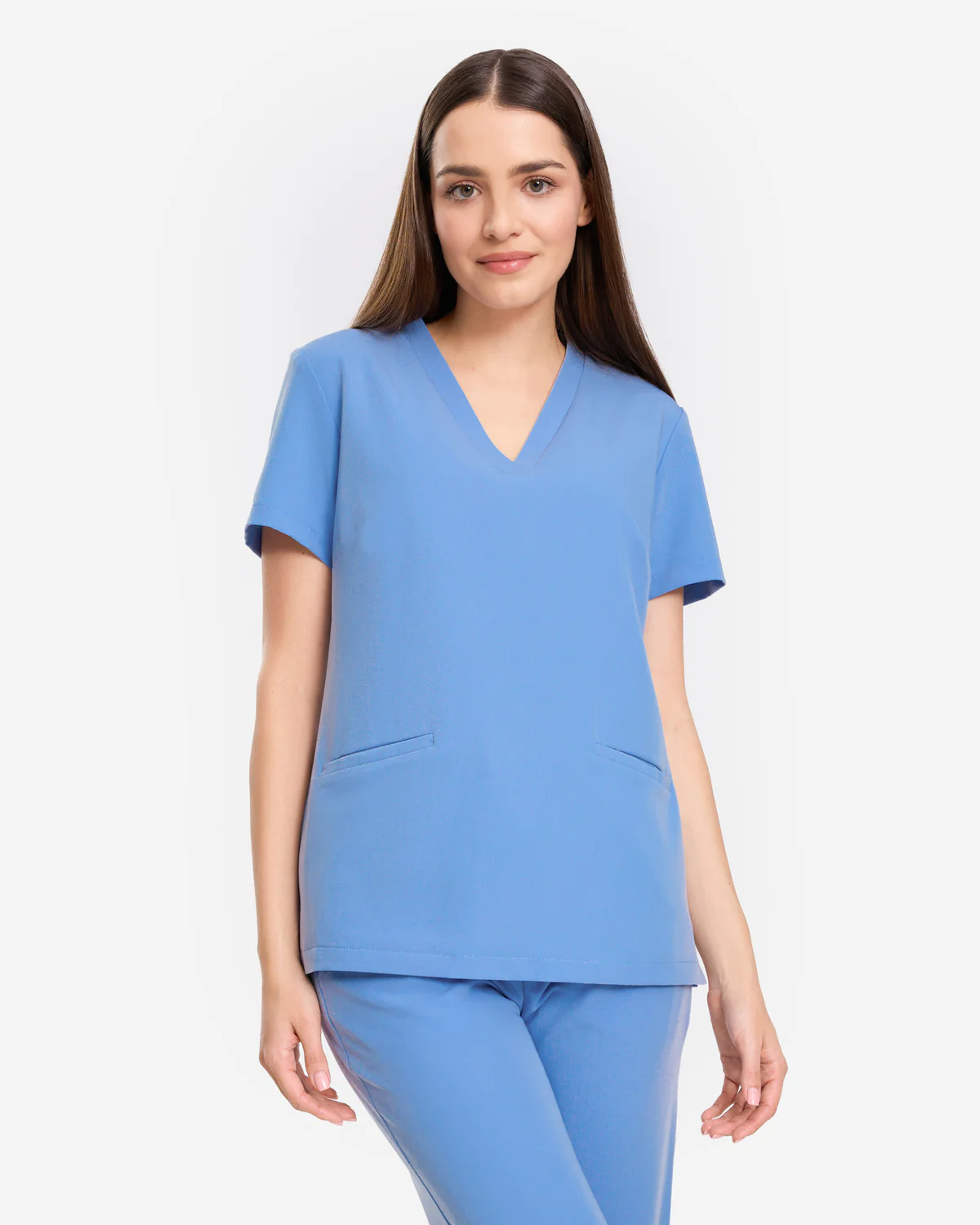 Bluzka medyczna damska Basic Blue Sky niebieska