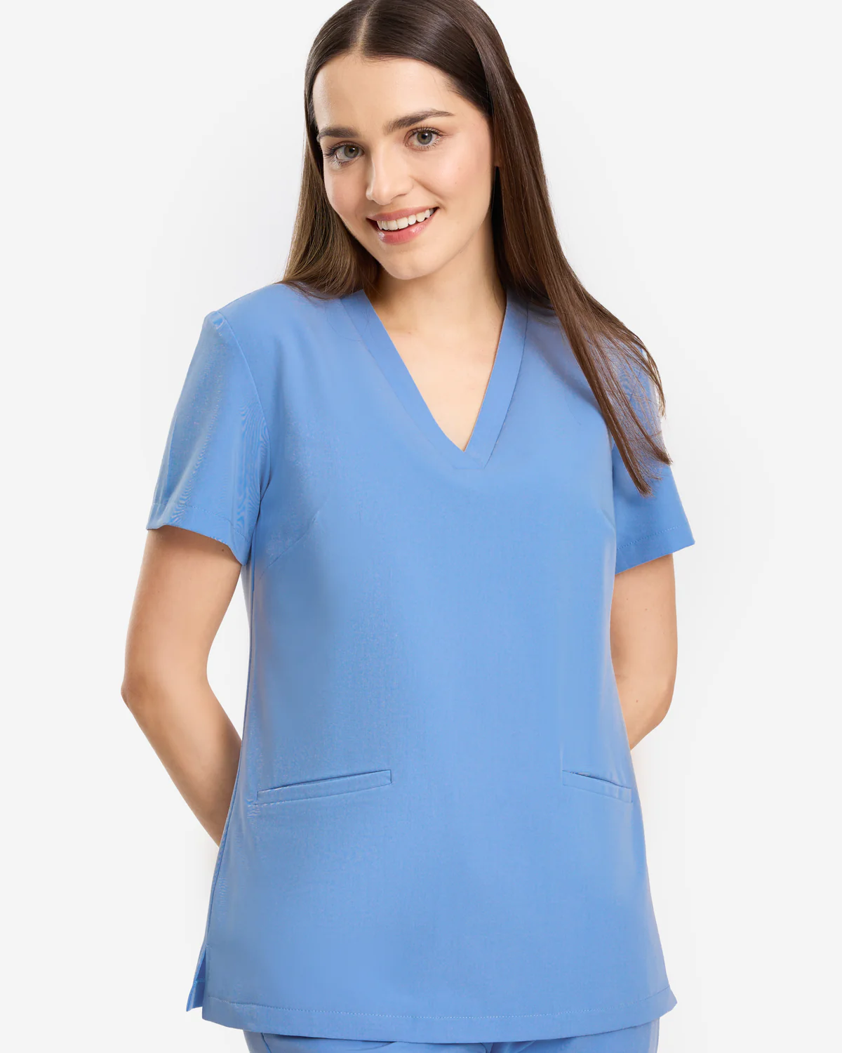 Bluzka medyczna damska Basic Blue Sky niebieska