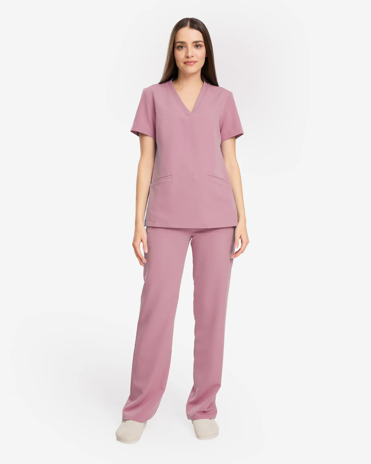 Bluzka medyczna damska Basic - Balerrina Pink jasny róż