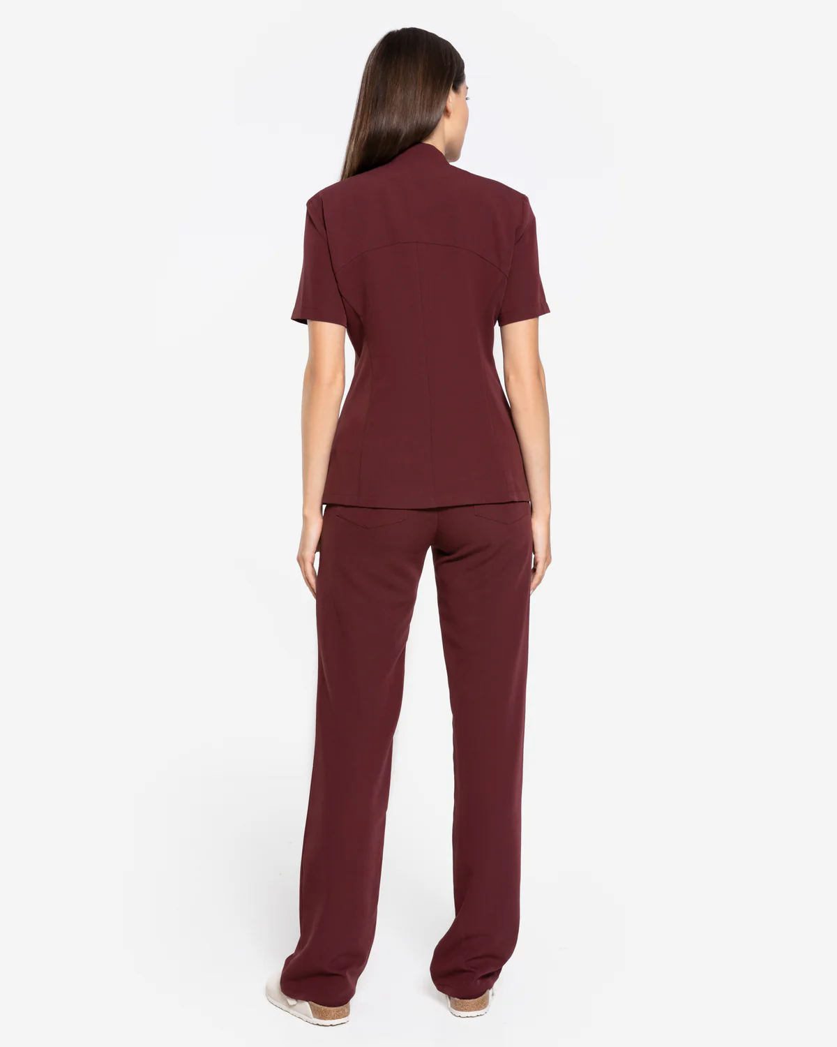 Bluzka medyczna damska Carrie - Burgundy Bordowa
