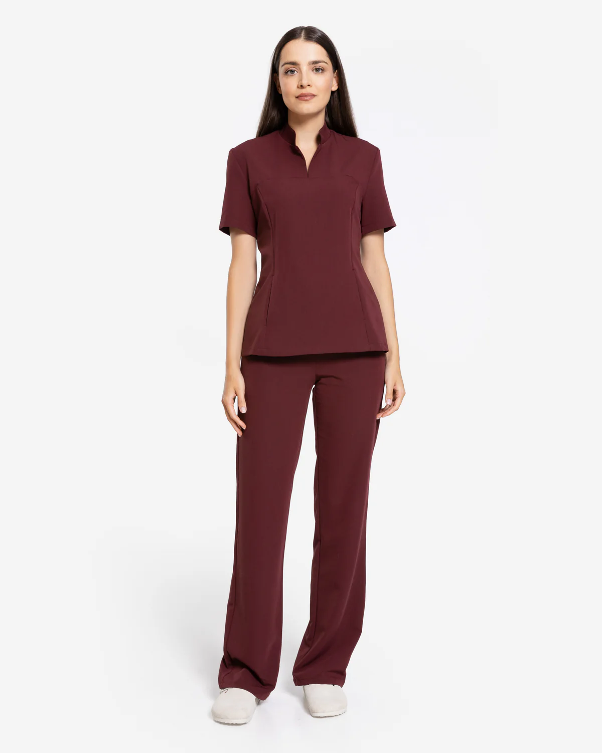 Bluzka medyczna damska Carrie - Burgundy Bordowa